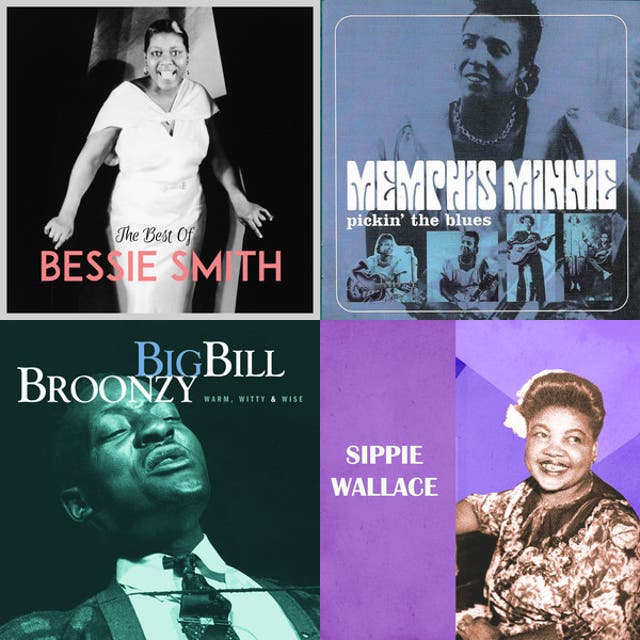 Collage of album covers featuring Blind Boy Fuller and Blind Blake.