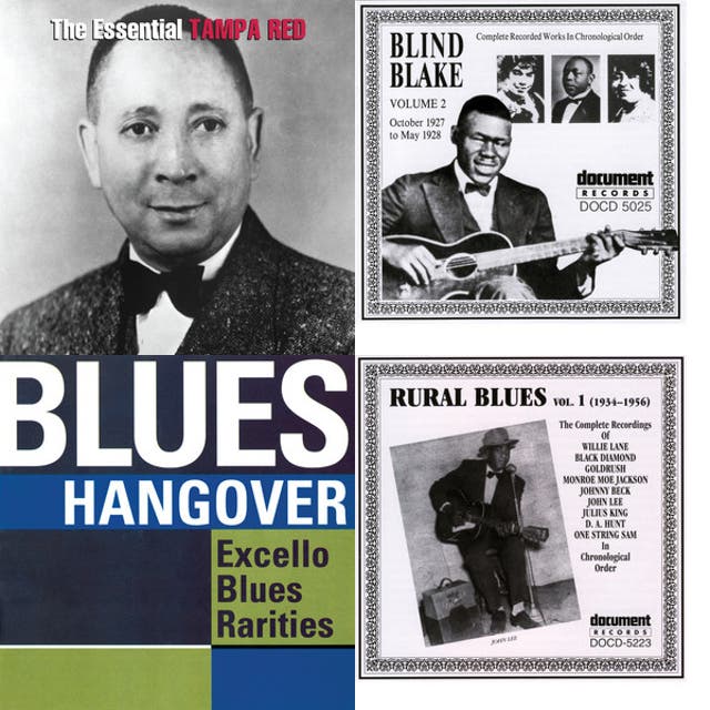 Collage of album covers featuring Bessie Smith, Memphis Minnie, Big Bill Broonzy, and Sippie Wallace.