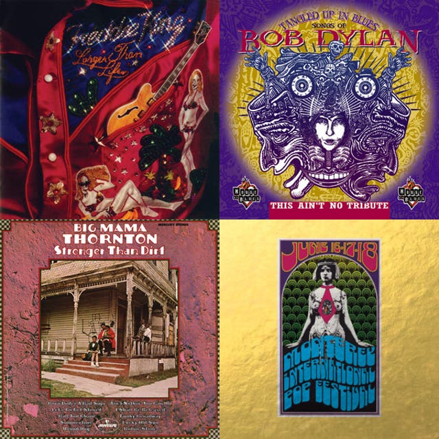 Collage of album covers featuring Alberta Hunter, Victoria Spivey, Lucille Hegamin, and LaVern Baker.