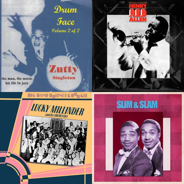 Collage of album covers featuring Mississippi Fred McDowell, John Brim, Pinetop Perkins, Big Boy Crudup, and Lonnie Johnson.