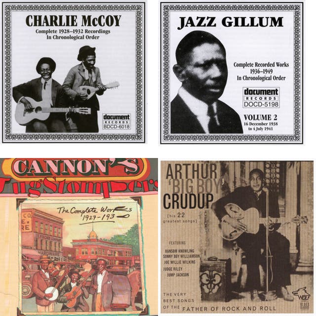 Collage of reissue album covers tied to Mississippi-era prewar blues artists.