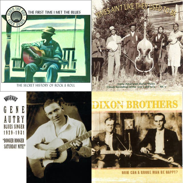Reissue album imagery tied to early country-blues crossover artists.
