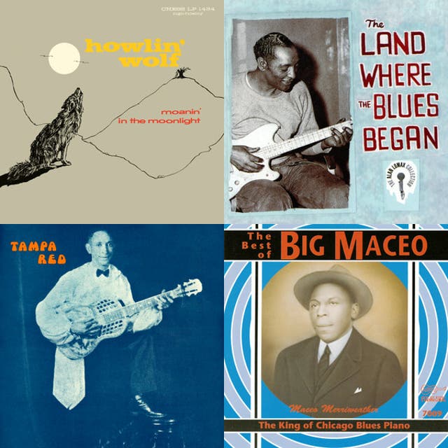 Retrospective album cover featuring a foundational blues artist from the classic era.