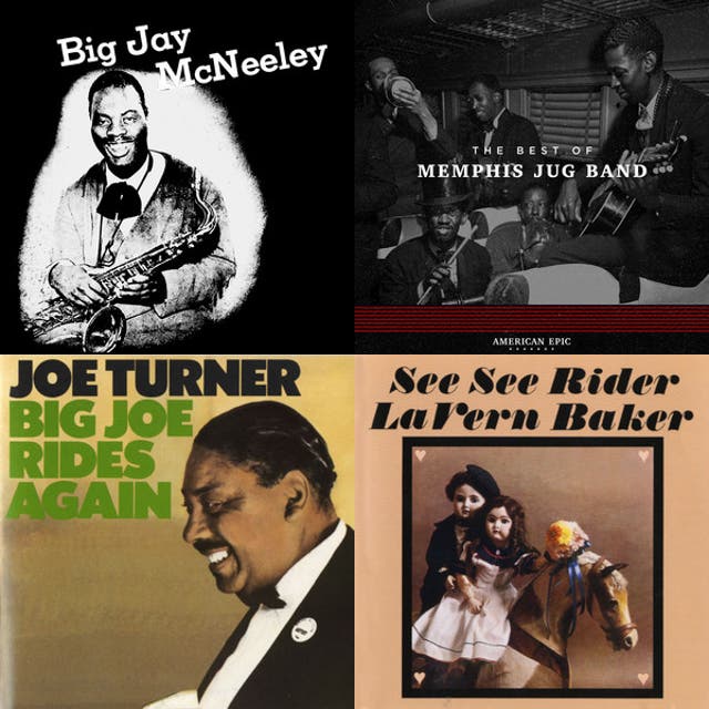 Compilation cover featuring Big Jay McNeely smiling with a tenor saxophone.